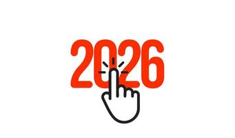 2026 Click To Start Concept With Hand Cursor Icon. Perfect For App Launches, Online Projects, Digital Campaigns Or Marketing Countdown. Illustration. vector
