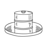 A water reservoir set up within an underground room vector
