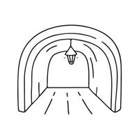An overhead light installed on the underpass ceiling vector