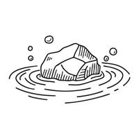 A pool floor holding a resting stone vector