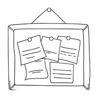 A board displaying union meeting details vector