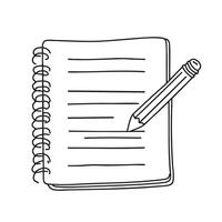 A graphite mark erased halfway across a notebook sheet vector