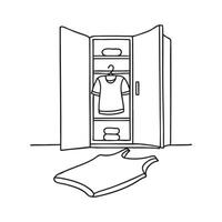 A wrinkled undershirt resting under a closet on the floor vector