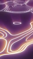 Abstract glowing white lines forming smooth organic curves over a purple background with soft lighting effects video