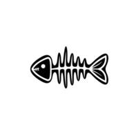 Minimalist of a fish bone structure vector