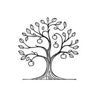 A Tree Full of Apples Ready for Harvest vector