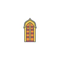 Tall Rectangular Window with Grilles vector