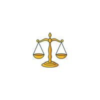An icon depicting a balance scale. This symbolizes justice, fairness, and equilibrium in financial dealings, often related to Islamic principles like Zakat vector