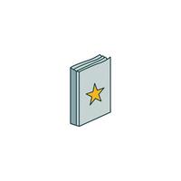 An icon of an open book with a star symbol. This symbolizes financial records, accountancy, and the principles of Islamic finance and accounting. vector