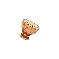 An icon of a Darbuka, a goblet-shaped drum widely used in Middle Eastern music. This symbolizes percussion, rhythm, and traditional Middle Eastern drumming. vector