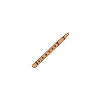 An icon of a Ney, an end-blown flute prominent in Middle Eastern and Sufi music. This symbolizes wind instruments, spiritual music, and traditional Middle Eastern melodies. vector