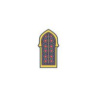 Geometric Patterned Window vector