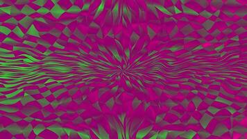 Dynamic Green and Magenta Abstract Pattern with Distorted Checkerboard Effect video