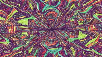Abstract Psychedelic Burst of Color and Form video