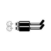 double exhaust resing vectors illustration