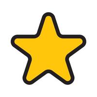 yellow cartoon star icon symbol flat vector