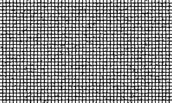abstract hand drawn messy grid pattern on white background vector