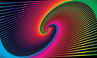 colorful psychedelic spiral lines abstract background illustration vector