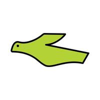 abstract green bird icon isolated on white background vector