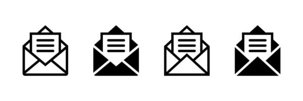 Open mail check mark icon sign . Digital mail notification concept. Envelope sign symbol vector