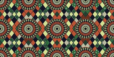 Colorful geometric circular pattern design vector
