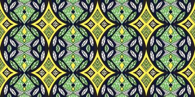 colorful geometric textile pattern design vector