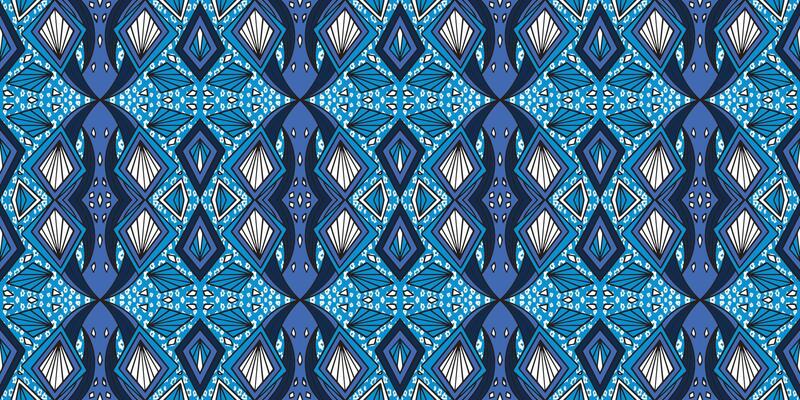 African motif ethnic traditional pattern. seamless beautiful yellow and blue color. pattern for fashion. Geometric abstract motif. African wax prints.