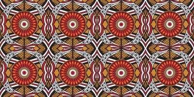 Colorful geometric textile pattern vector