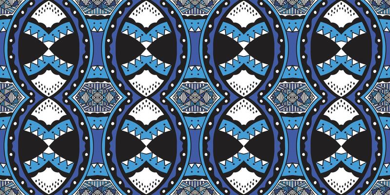 African motif ethnic traditional pattern. seamless beautiful yellow and blue color. pattern for fashion. Geometric abstract motif.