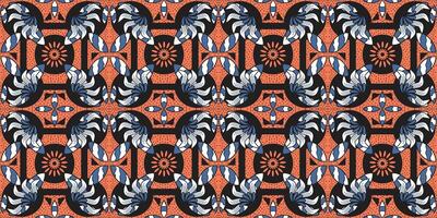 Colorful geometric floral pattern design vector