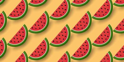 watermelon seamless pattern background vector