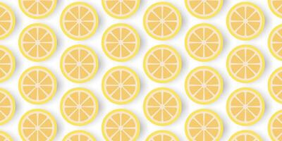 a pattern of lemon slices on a white background vector