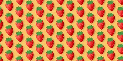 strawberry seamless pattern background for summer vector
