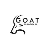 goat head linear logo design graphic template vector