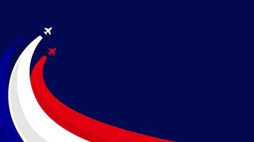 France template background with copy space for text and illustration of air force parade. French theme background template vector