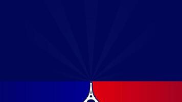 Blue copy space background Eiffel tower. France flag with Eiffel tower horizontal copy space background vector