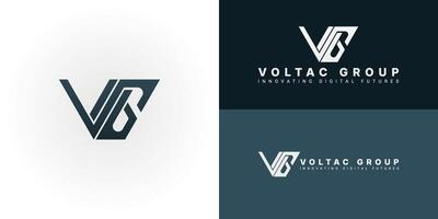 Dynamic VG logo for software development. Clean lines and modern design convey value-driven innovation and agile digital solutions, a professional mark for tech excellence. vector