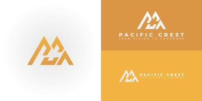 Modern PC emblem for Construction and Real Estate, depicting ambition and high standards. Ideal for innovative builders, real estate investors, or property developers. Clean, versatile . vector