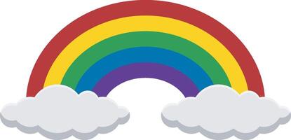 Rainbow with Cloud vector