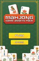 Mahjong game asset pack with colorful tiles vector