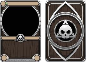 Gaming card with skull design vector