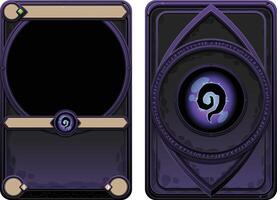 Fantasy card template design vector