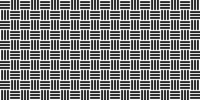 Stripe Lines Motifs Pattern, Weaving Style, can use for Decoration, Ornate, Wallpaper, Wrapping , Carpet, Fashion, Fabric, Tile, etc. Black White and Flat Style vector