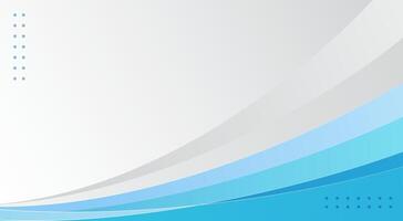 Blue wave abstract background with smooth curve lines and dots on white vector
