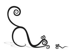 Cat with mouse. vector