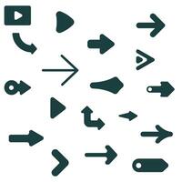 Collection of arrows for web design, interface and more. Flat arrows isolated on white background. vector