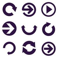 Flat arrows isolated on white background. Collections for web design, interface and more. vector