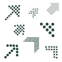 Set of arrows icons. Simple arrow sign icon on white background. Modern arrows from the circle. vector