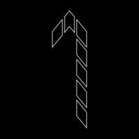 Outline Number 7 Sports Style. Suitable for t-shirts, gamers, sports, construction, and so on. Arrow style and building. vector