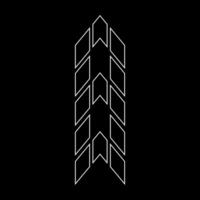 Outline Number 8 Sports Style. Suitable for t-shirts, gamers, sports, construction, and so on. Arrow style and building. vector